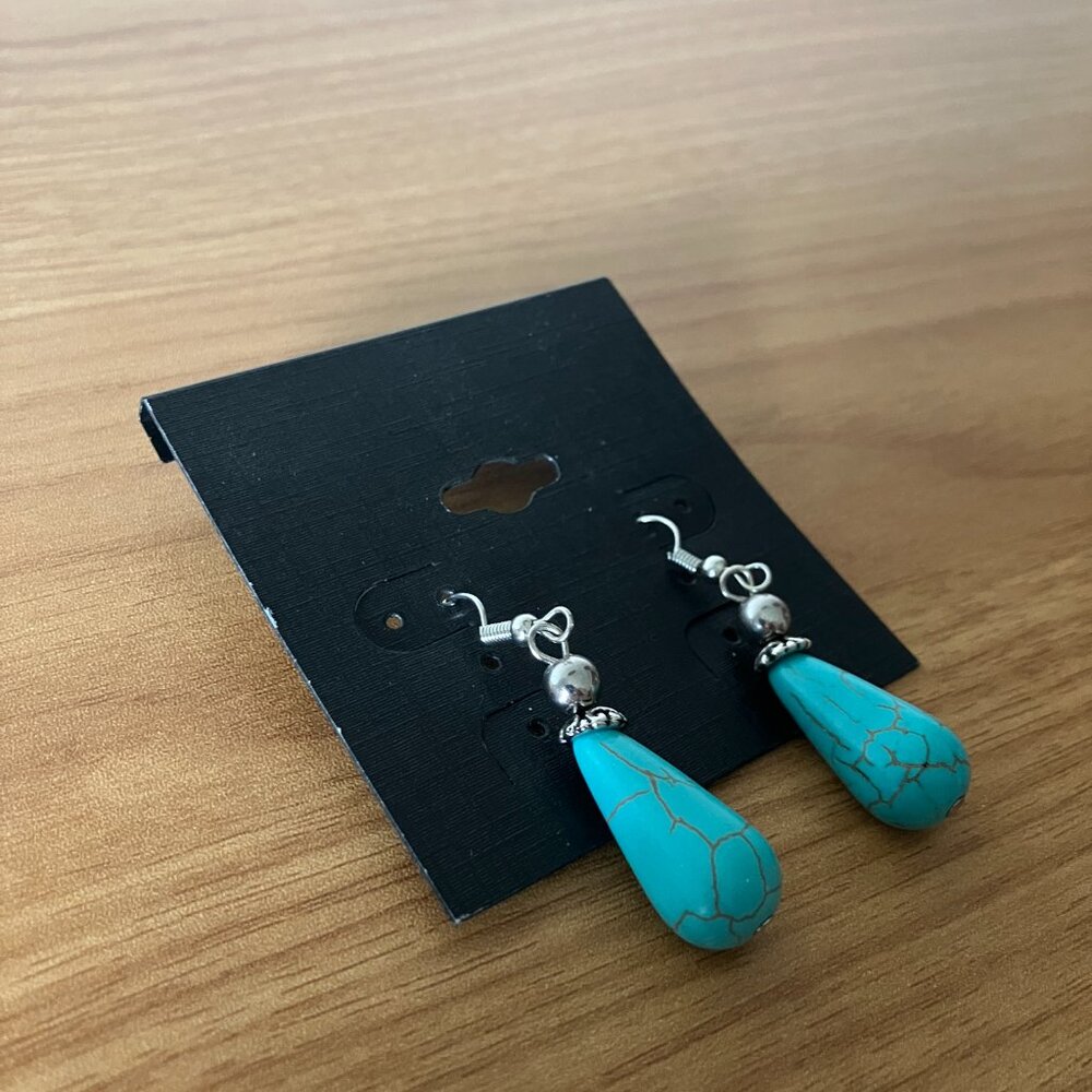 Turquoise Drop Earrings - Picture 3 of 5